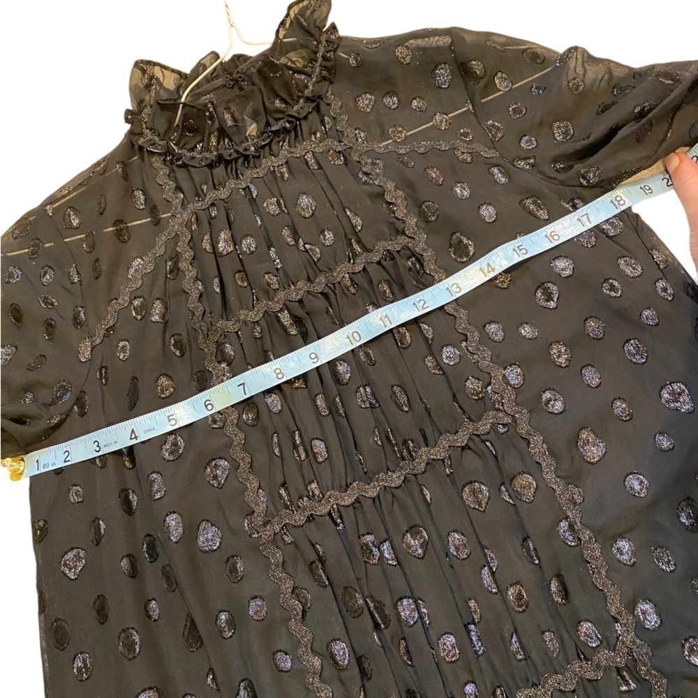 NWT Max Studio | Long Sleeve Short Georgette Dress - Picture 6 of 7